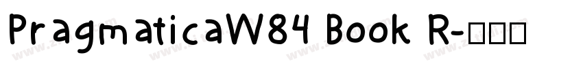 PragmaticaW84 Book R字体转换